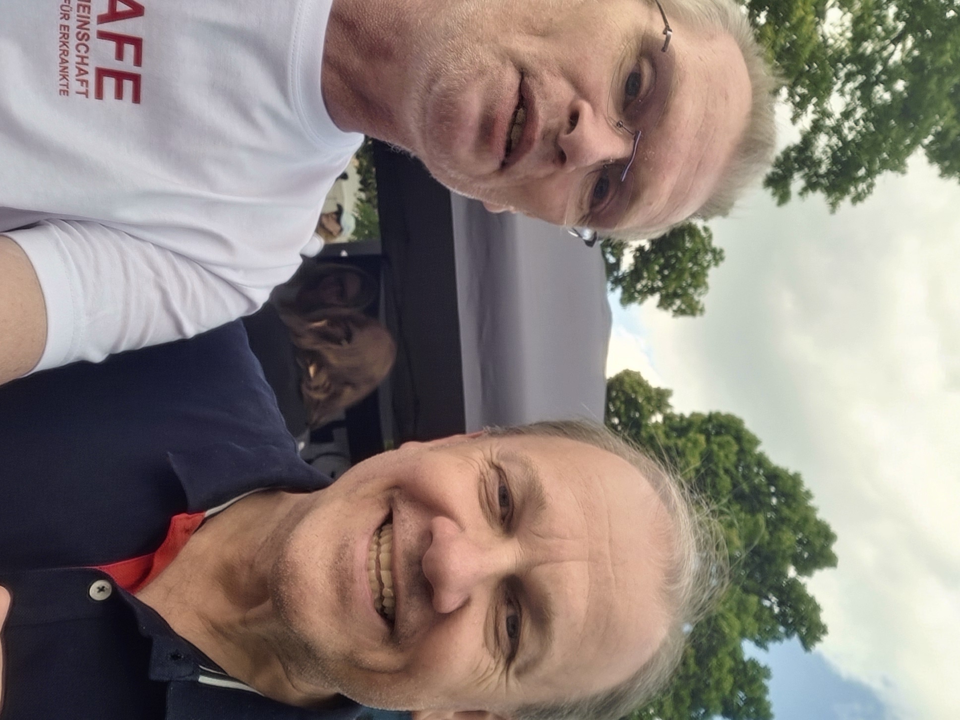 Gerhard Ströck und Markus Feiertag bei der Kundgebung in Wien