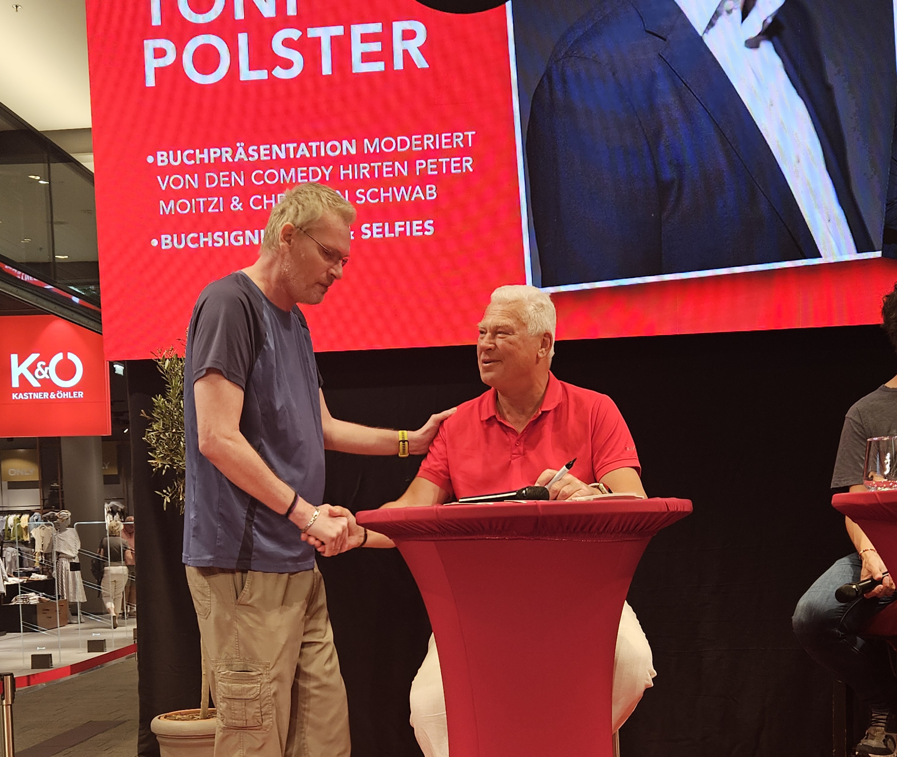 Markus Feiertag mit Toni Polster