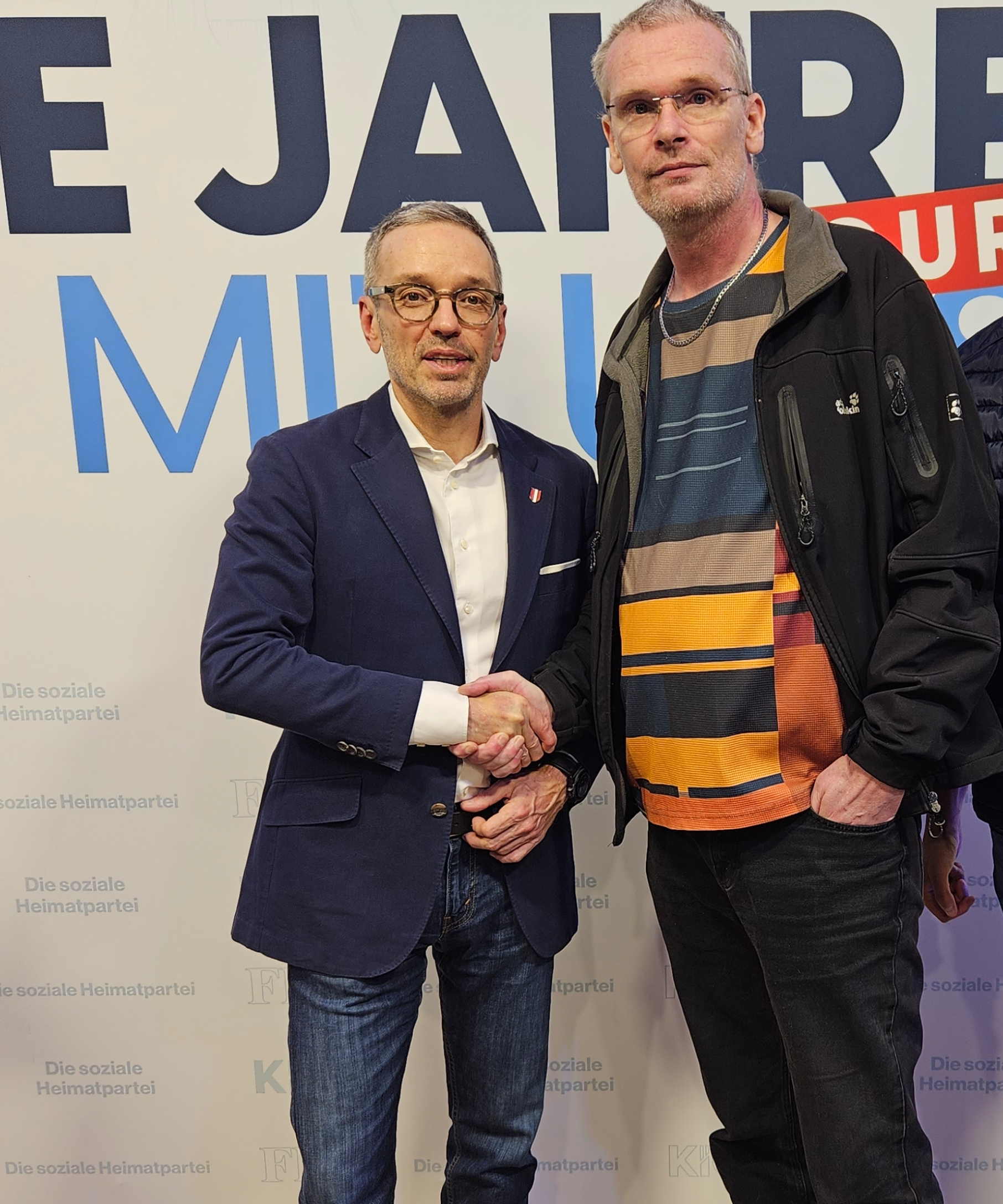 Herbert Kickl und Markus Feiertag bei einer FPÖ-Veranstaltung in St. Michael